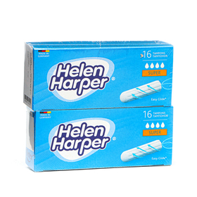 Тампоны безаппликаторные Helen Harper, Super, 16 шт (2 упаковки) 9947074