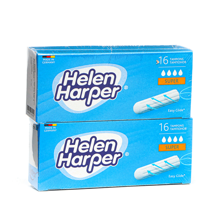 Тампоны безаппликаторные Helen Harper, Super, 16 шт (2 упаковки)