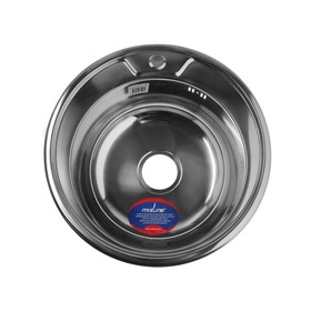 УЦЕНКА Мойка кухонная MIXLINE 528183, врезная, толщ 0.6мм, 49х49х18см, вып.3 1/2", сифон