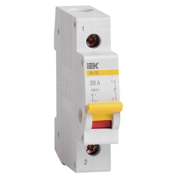 Выключатель нагрузки IEK, ВН-32, 20 А, однополюсный, MNV10-1-020 - Фото 1