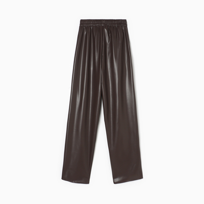 Брюки женские кожаные MIST Base, размер 42, коричневые