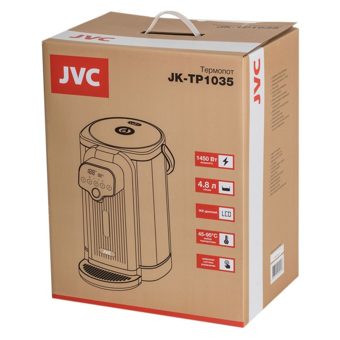 Термопот jvc JK-TP1035, 4.8 л, 1450 Вт, до 94 °C - фото 51538185