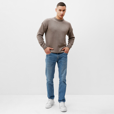 Джемпер мужской MINAKU: Casual Collection, размер 52, тауп