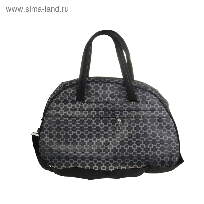 Сумка дорожная "Турне", 1 отдел, наружный карман, длинный ремень, цвет серый - Фото 1