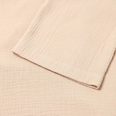 Комплект домашний женский (рубашка на запах, брюки) KAFTAN Basic, размер 48-50, бежевый