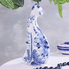 Сувенир "Кошка с котёнком", 16 х 4 см, гжель - фото 24161123