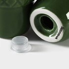 Набор для специй Доляна «Лист», 3 предмета: солонка 80 мл, перечница 80 мл, подставка, зелёный - Фото 9