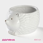 Миска  "Ежик в золотом" 800мл, 16,5х13х9 см - фото 4316698