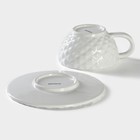 Чайная пара Доляна «Ананас», 2 предмета: кружка 250 мл, блюдце d=15,5 см, цвет белый - Фото 4