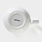 Кувшин для воды Доляна «Ананас», 450 мл, 9.5×11.7 см, керамика, белый - Фото 4