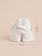 Набор для специй SL Home «Пасхальные кролики», солонка 30 мл, перечница 30 мл, керамика, белый - Фото 2