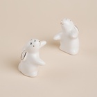 Набор для специй SL Home «Пасхальные кролики», солонка 30 мл, перечница 30 мл, керамика, белый - Фото 4