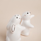 Набор для специй SL Home «Пасхальные кролики», солонка 30 мл, перечница 30 мл, керамика, белый - Фото 5