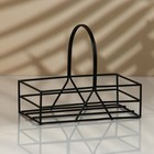Набор керамический для специй на металлической подставке Kitchen, 2 шт, цвет белый-чёрный - фото 4413016