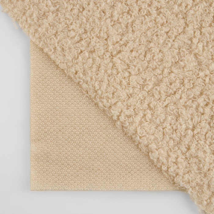 Лоскут мех «Барашек», 50×50 см, 500 г/м, цвет бежевый №2