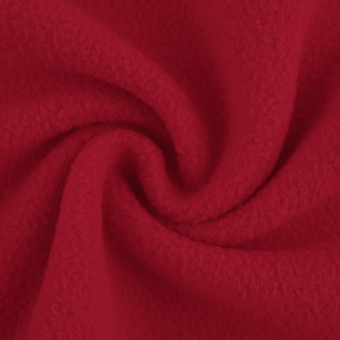 Лоскут флис, односторонний, 50 × 50 см, 190 г/м, цвет красный №1B