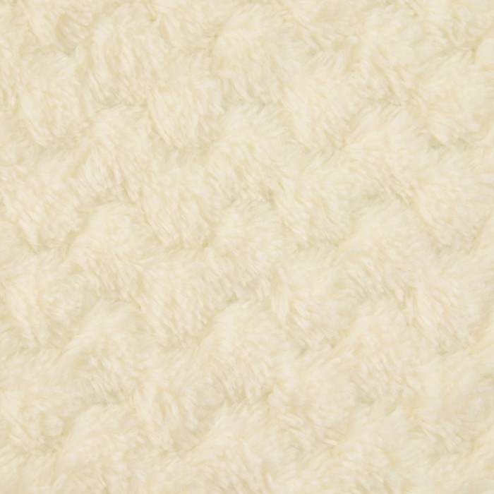 Лоскут плюш «Соты», 50 × 50 см, 220 г/м, цвет молочный №1