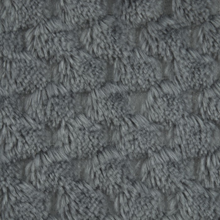 Лоскут плюш «Соты», 50 × 50 см, 220 г/м, цвет серый №18