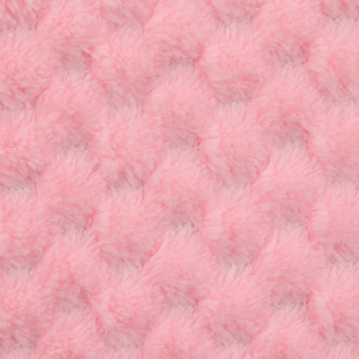 Лоскут плюш «Соты», 50 × 50 см, 220 г/м, цвет розовый №34