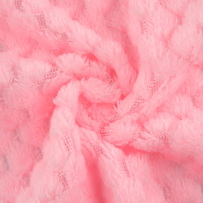 Лоскут плюш «Соты», 50 × 50 см, 220 г/м, цвет розовый №34