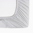 Простыня на резинке, 90х200х25 см, серый, тенсель - фото 24400574