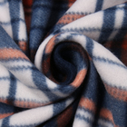 Плед Клетка 100х150см, коричневый, флис 150г/м, пэ100% - фото 24443179