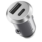 Автомобильное зарядное устройство Deppa (11212) USB A, USB-C, PD, QC 3.0, 38Вт, цвет серебро   10288 - фото 296336322