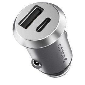 Автомобильное зарядное устройство Deppa (11212) USB A, USB-C, PD, QC 3.0, 38Вт, цвет серебро   10288