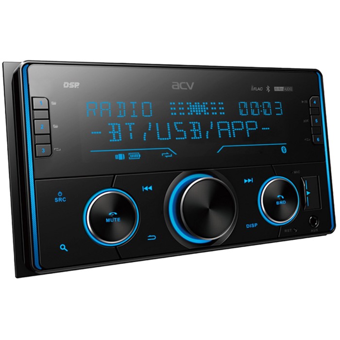 

Автомагнитола ACV 2 DIN ADX-211BM DSP, BLUETOOTH, USB, мультиподсветка