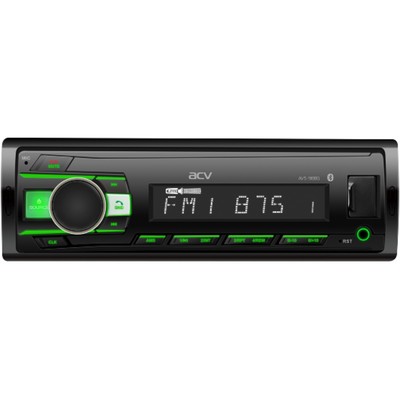 Автомагнитола ACV MP3/WMA AVS-918BG 50Wx4, BLUETOOTH, SD, USB, AUX, зелёная