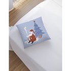 Наволочка декоративная «Дед Мороз под ёлкой», на молнии, размер 45х45 см - Фото 2