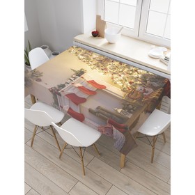 Скатерть на стол «Новогодняя атмосфера», прямоугольная, сатен, размер 120х145 см