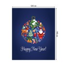 Скатерть на стол «Новогодний шар», прямоугольная, сатен, размер 120х145 см - Фото 2