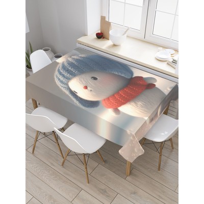 Скатерть на стол «Милый зайка», прямоугольная, сатен, размер 120х145 см