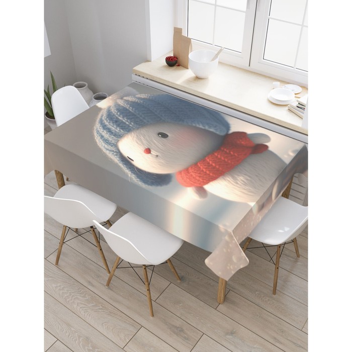 Скатерть на стол «Милый зайка», прямоугольная, сатен, размер 120х145 см - Фото 1