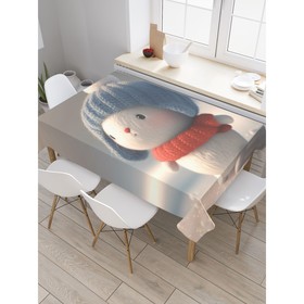 Скатерть на стол «Милый зайка», прямоугольная, сатен, размер 145х180 см