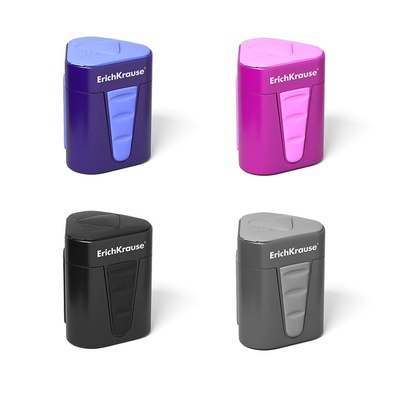 Точилка 1 отверстие Erich Krause 3-TOUCH, с контейнером, отверстие диаметром 8 мм, микс