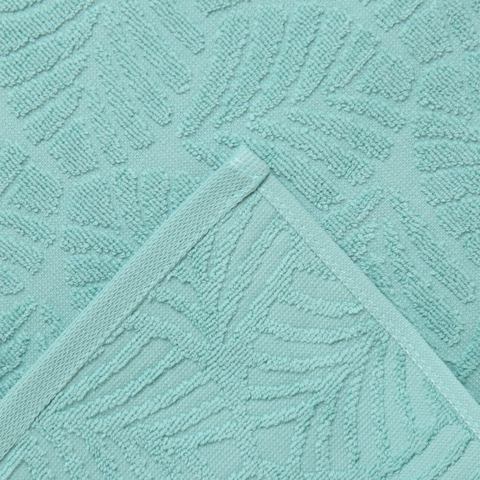 Полотенце махровое «Пальма», цвет серо-зелёный, 50х80 см, хлопок, 450г/м