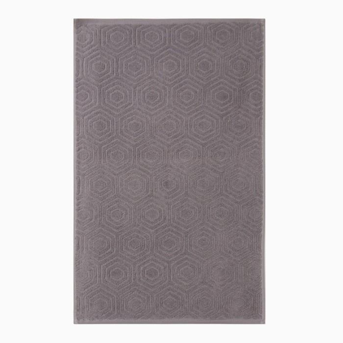 Полотенце махровое «Ромб», цвет серый, 50х80 см, хлопок, 450г/м