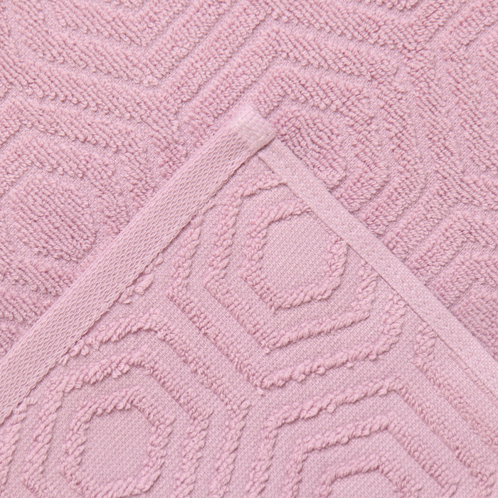 Полотенце махровое «Ромб», цвет розовый, 50х80 см, хлопок, 450г/м
