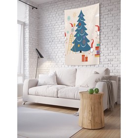 Декоративное панно с фотопечатью «Гномы украшают елку», вертикальное, размер 100х150 см