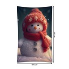 Декоративное панно с фотопечатью «Снеговик», вертикальное, размер 100х150 см - Фото 2