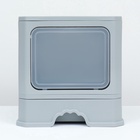 Туалет закрытый 50×40×40 см с выдвижным поддоном, серый - Фото 4