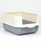 Туалет закрытый с откидным верхом 36 х 51 х 34 см, серый - Фото 4