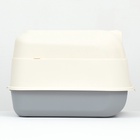 Туалет закрытый с откидным верхом 36 х 51 х 34 см, серый - Фото 7