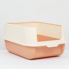 Туалет закрытый с откидным верхом 36×51×34 см, бежевый - Фото 7