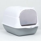 Туалет-домик 35×50×35 см, бело-серый - Фото 7