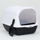 Туалет-домик 35×50×35 см, бело-чёрный - Фото 3