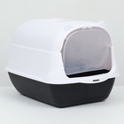 Туалет-домик 35×50×35 см, бело-чёрный - Фото 4