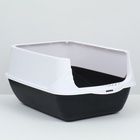 Туалет-домик 35×50×35 см, бело-чёрный - Фото 5